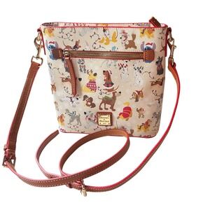 Disney Parks Holiday Dogs Dooney & Bourke Crossbody XMAS Pups Plaid w/ Dust Bag